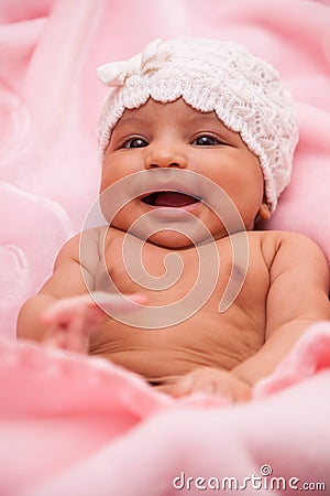 Adorable little african american baby girl