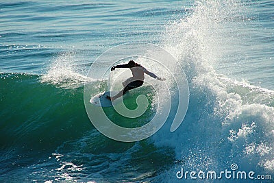 Adriano DeSouza Surfing in Santa Cruz California