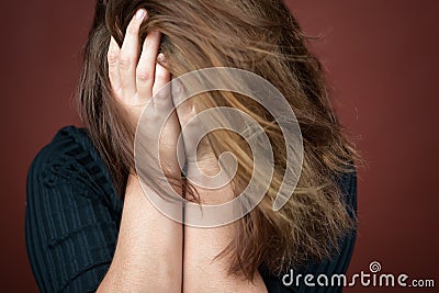 Adult woman crying