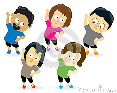 Group Exercise Clip Art 110