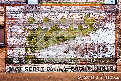 Advertisement on Old Brick Wall - Denver