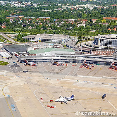 Aerial of Aircraft at the gate