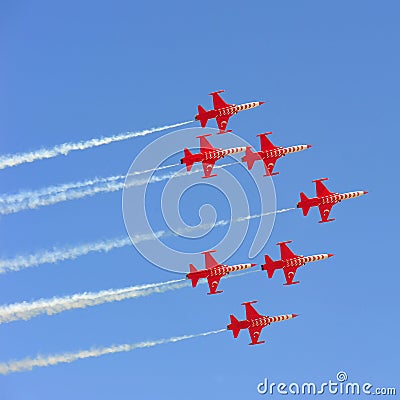 Aerial formation of the famous Turkish Stars