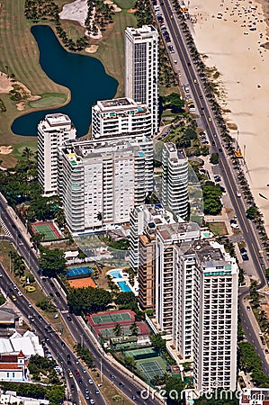 Aerial View of Apartment Buildings