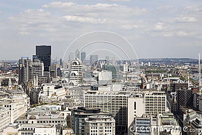 Aerial view with architecture of london uk europe