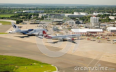 Aerial view of Heathrow Airport