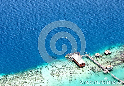 Aerial View Of Jetty Toward The Ocean Stock Photo - Image: 31609110