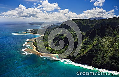 Aerial View of Kauai Coast