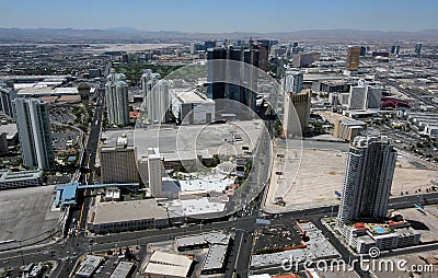 Aerial View of Las Vegas Blvd & Paradise Rd