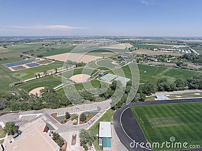 Aerial View of Niwot High School Sports Fields