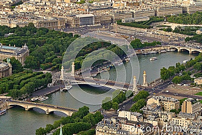 Aerial view of Paris, France.