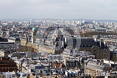 Aerial view of Paris roofs