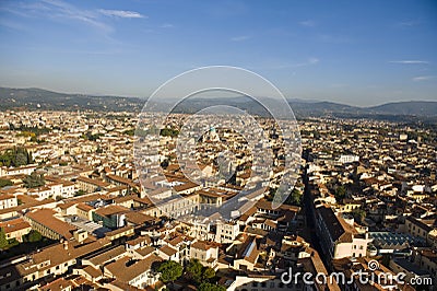 An aerial view taken from the Dome of Florence