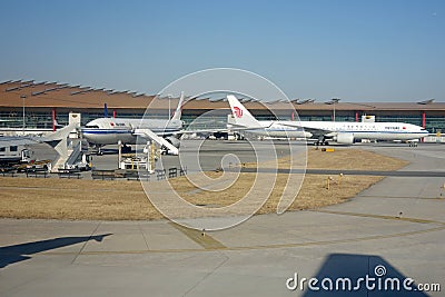 Aeroplae in Beijing Capital International Airport
