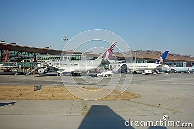 Aeroplae in Beijing Capital International Airport