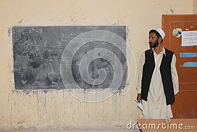 Afghan math teacher