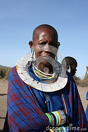Africa, Masai Mara men head tribe