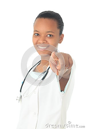 African American doctor nurse black stethoscope