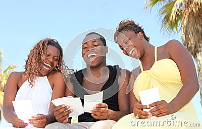 African American Friends Outdoors Laughing