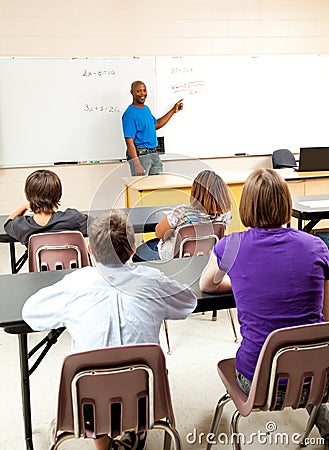 African-American Teacher and Class