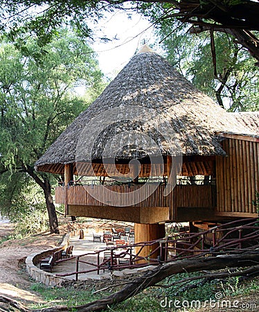 African bar in a safari resort