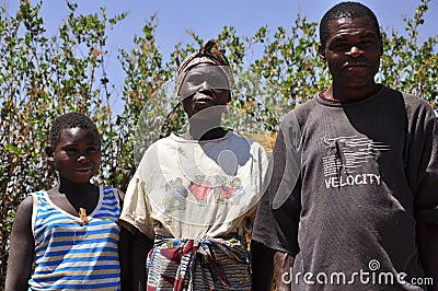 African family in the village