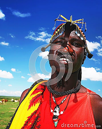 African man of Masai Mara tribe