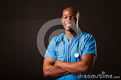 African medical doctor over black