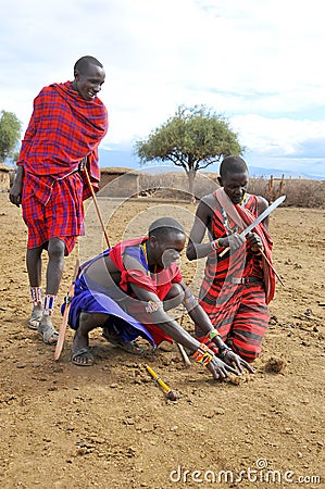 African people from Masai tribe