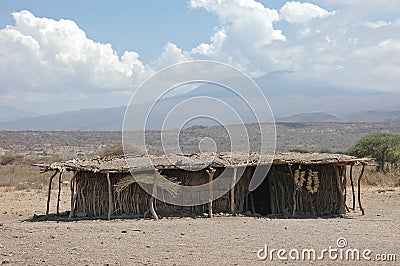 African tribe hut