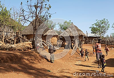 African village and people