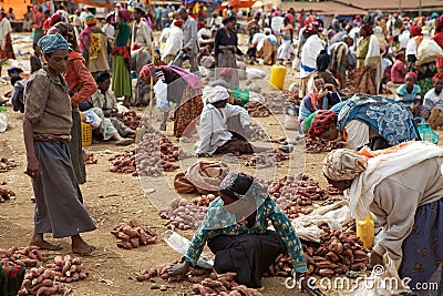 African women at the market