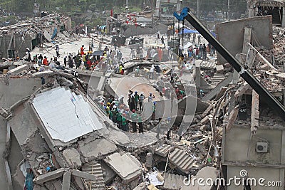 Aftermath Rana plaza in Bangladesh (File photo)