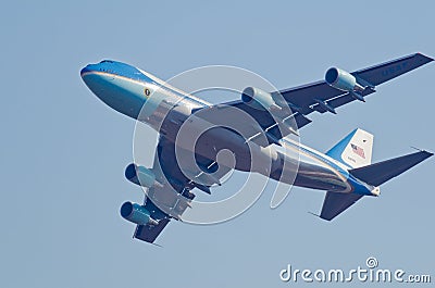 Air Force One flypast