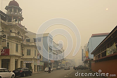 Air Pollution Haze hazard at Malaysia