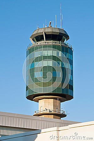 Air traffic control tower in Vancouver YVR airport