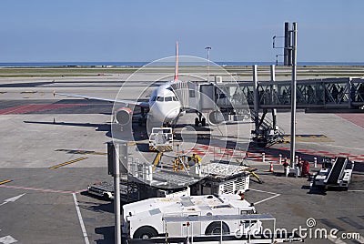 Aircraft at stand. Nice Airport. France