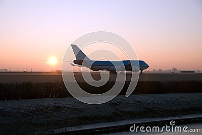 Aircraft at sunset