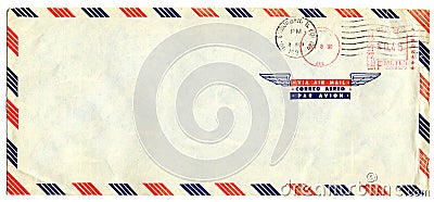 Airmail letter with american stamp