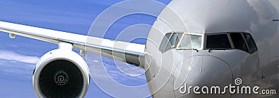 Airplane close-up picture