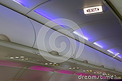 Airplane interior lighting and signs