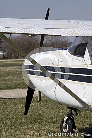 An airplane parked.