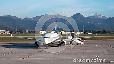 Airplane on runway