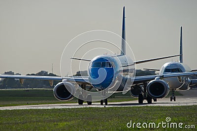 Airplane on the runway