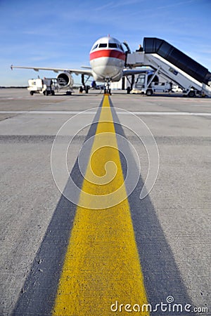 Airplane on runway