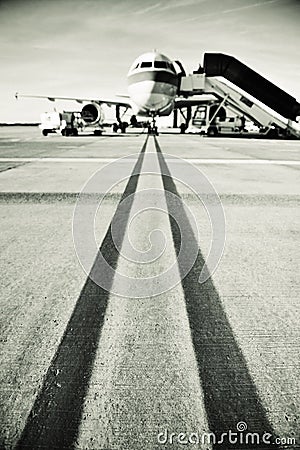 Airplane on runway