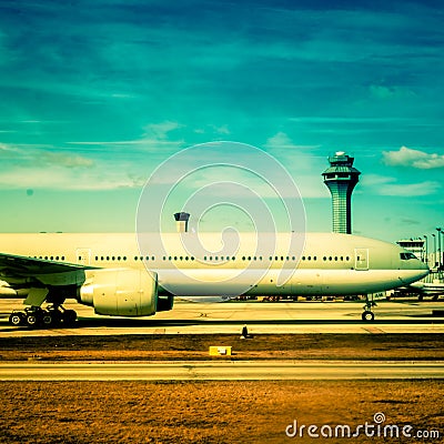 Airplane on runway