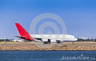 Airplane A380 Side Day Ground