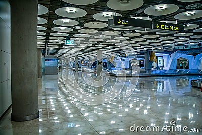 Airport baggage claim area