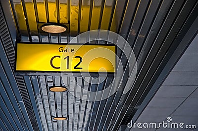 Airport Boarding Gate Sign